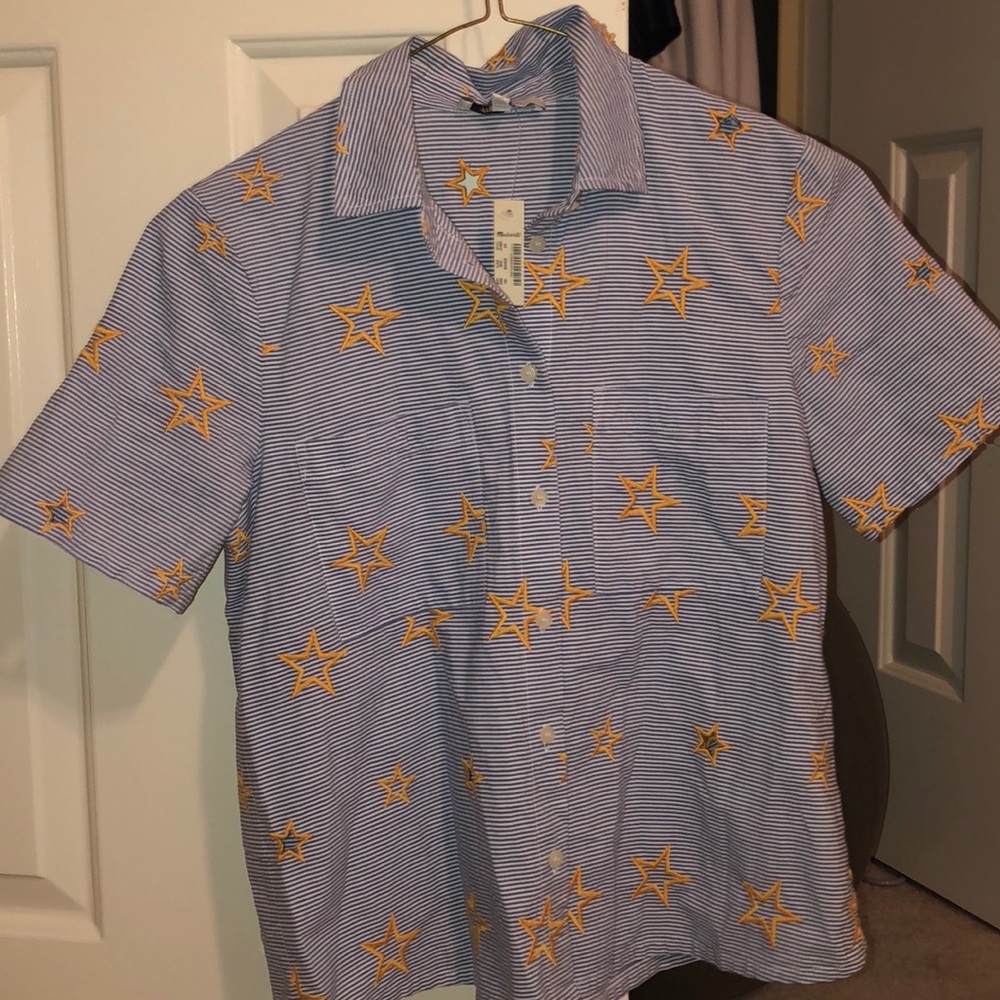 Madewell Star Embroidered Stripe Shirt
